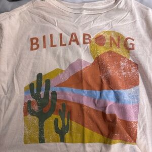 Billabong Cream Tee with Vibrant Print
